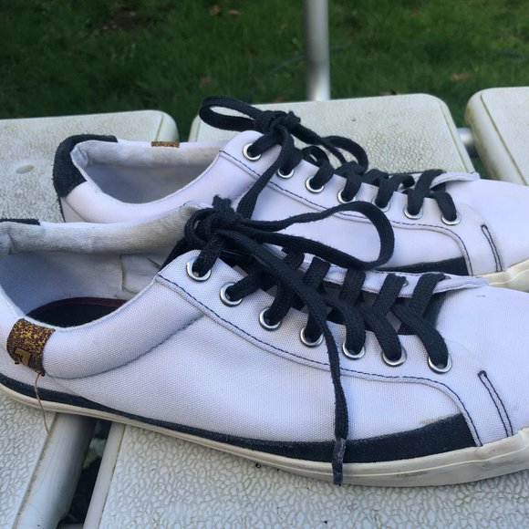 7 for all mankind Men's White canvas shoes size 8 - Picture 5 of 8